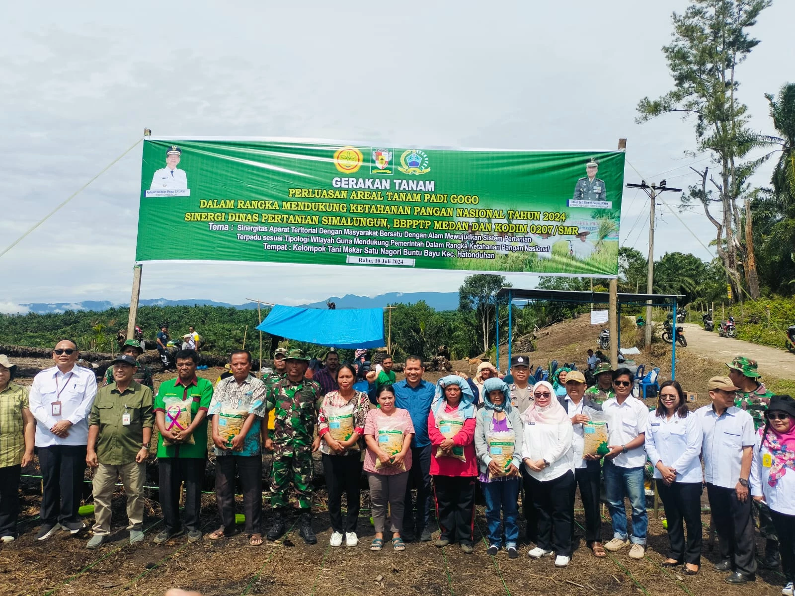 Dalam Rangka Mendukung Ketahanan Pangan Nasional Tahun 2024. Kodim 0207/Simalungun Bersinergi Dengan Dinas Pertanian