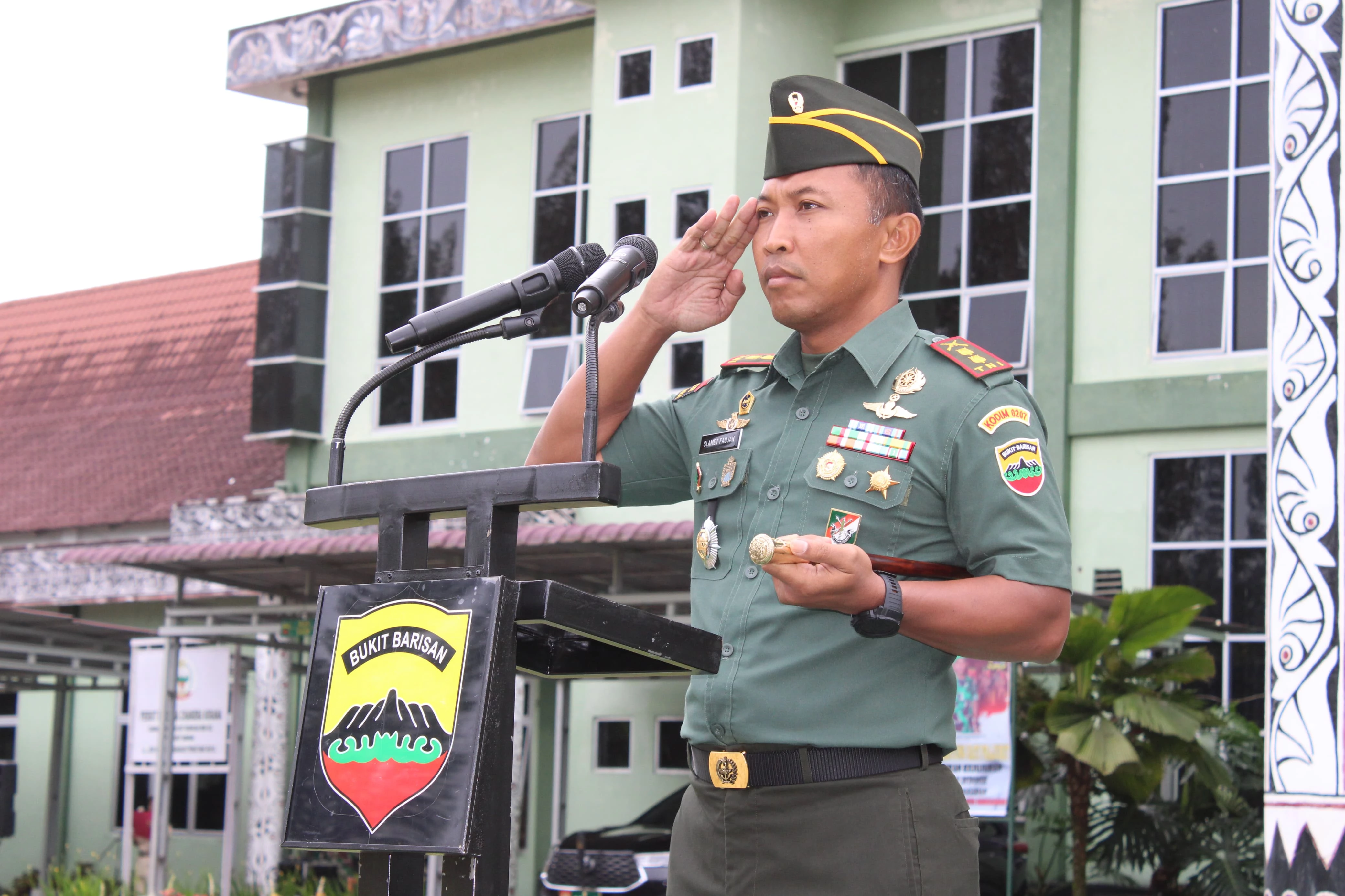 Pimpin Upacara Bendera 17 – an, Dandim 0207/SML Bacakan Amanat Panglima TNI