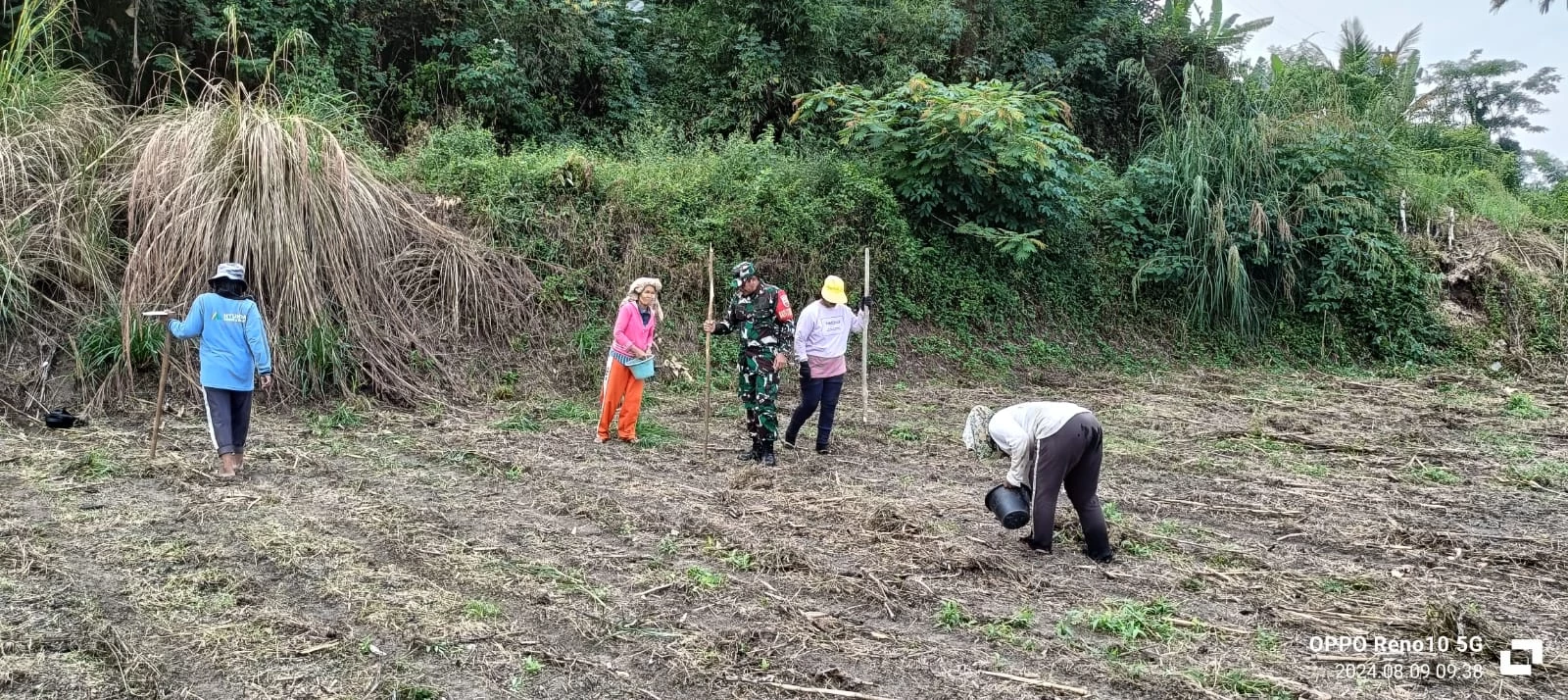 Jaga Ketahanan Pangan, Babinsa Tiga Balata Bantu Warga Tanam Benih Jagung 