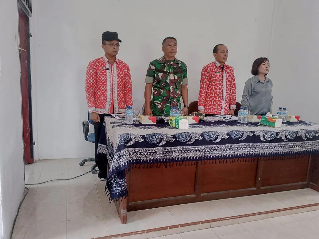 Danramil 03/SS  Hadiri Rapat Posko Dalam Rangka Mewujudkan Kordinasi  Program Peningkatan Produksi Pertanian dan Hanpang