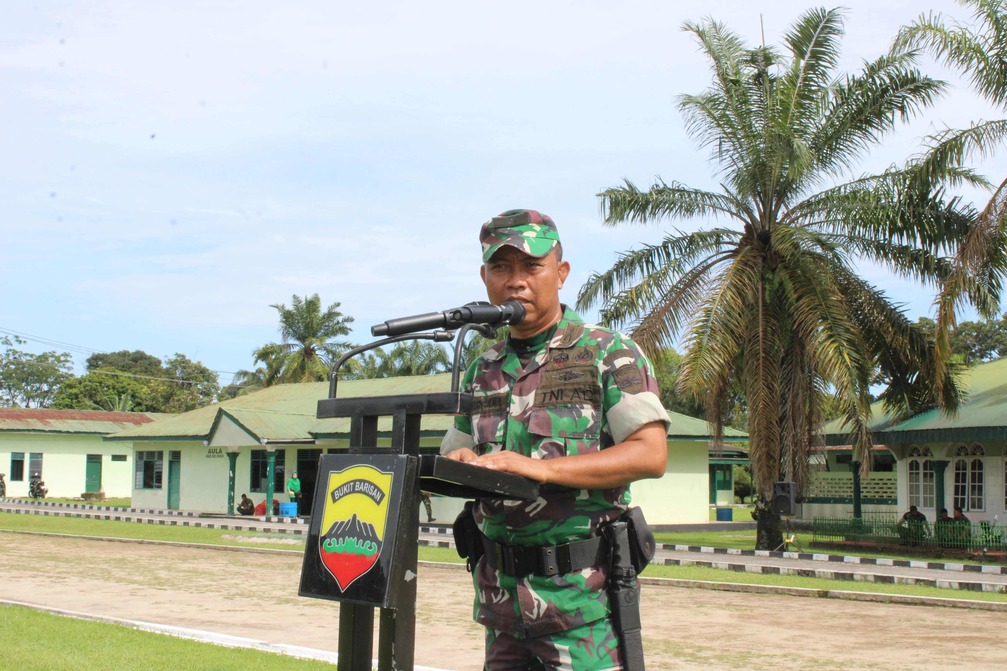 Kasdim 0207/Simalungun Pimpin Ape Gelar Pasukan Dalam Rangka Kunjungan Presiden Republik Indonesia