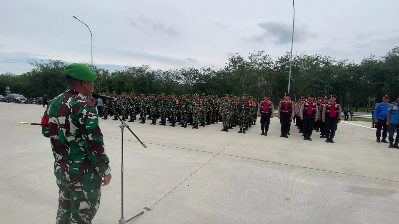 Kunjungan Presiden Sukses, Dandim 0207/Simungun Berikan Apresiasi Anggota TNI - Polri 