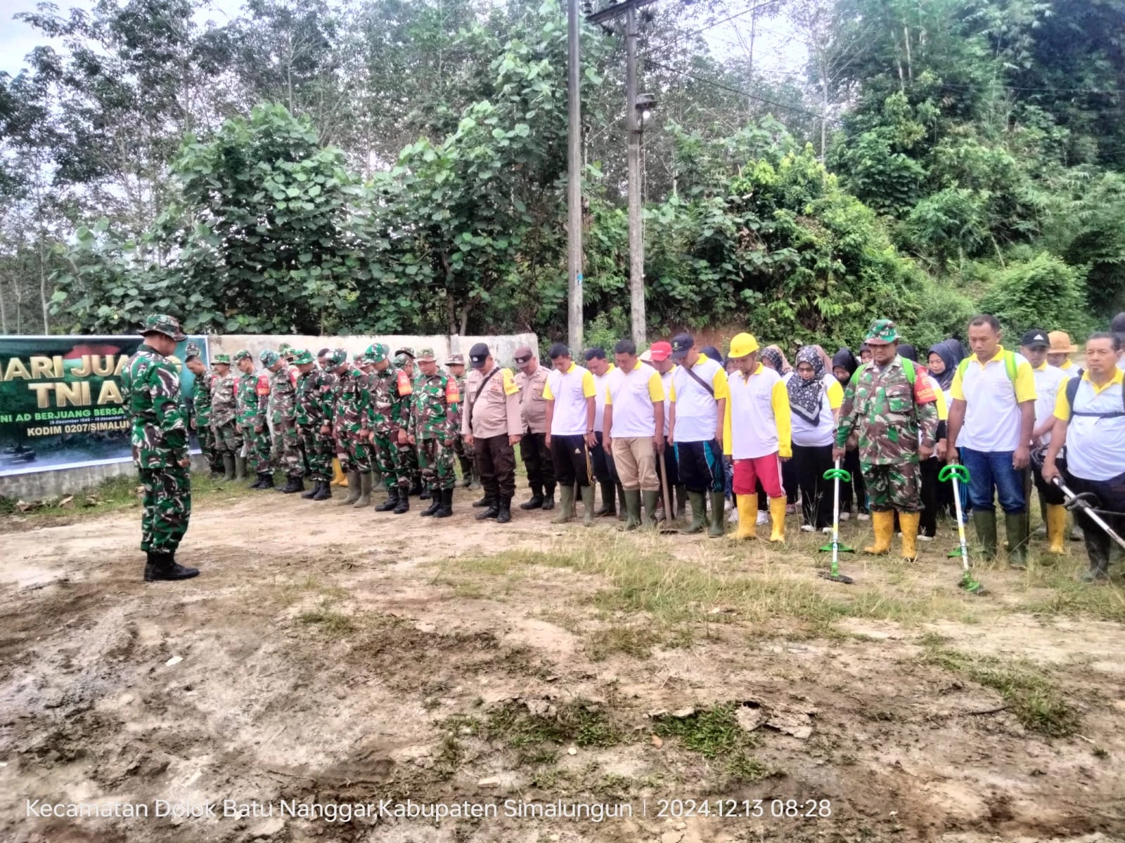 Kodim 0207/Simalungun Laksanakan Karya Bakti  Dalam Rangka Hari Juang TNI AD ke-79 Tahun 2024 