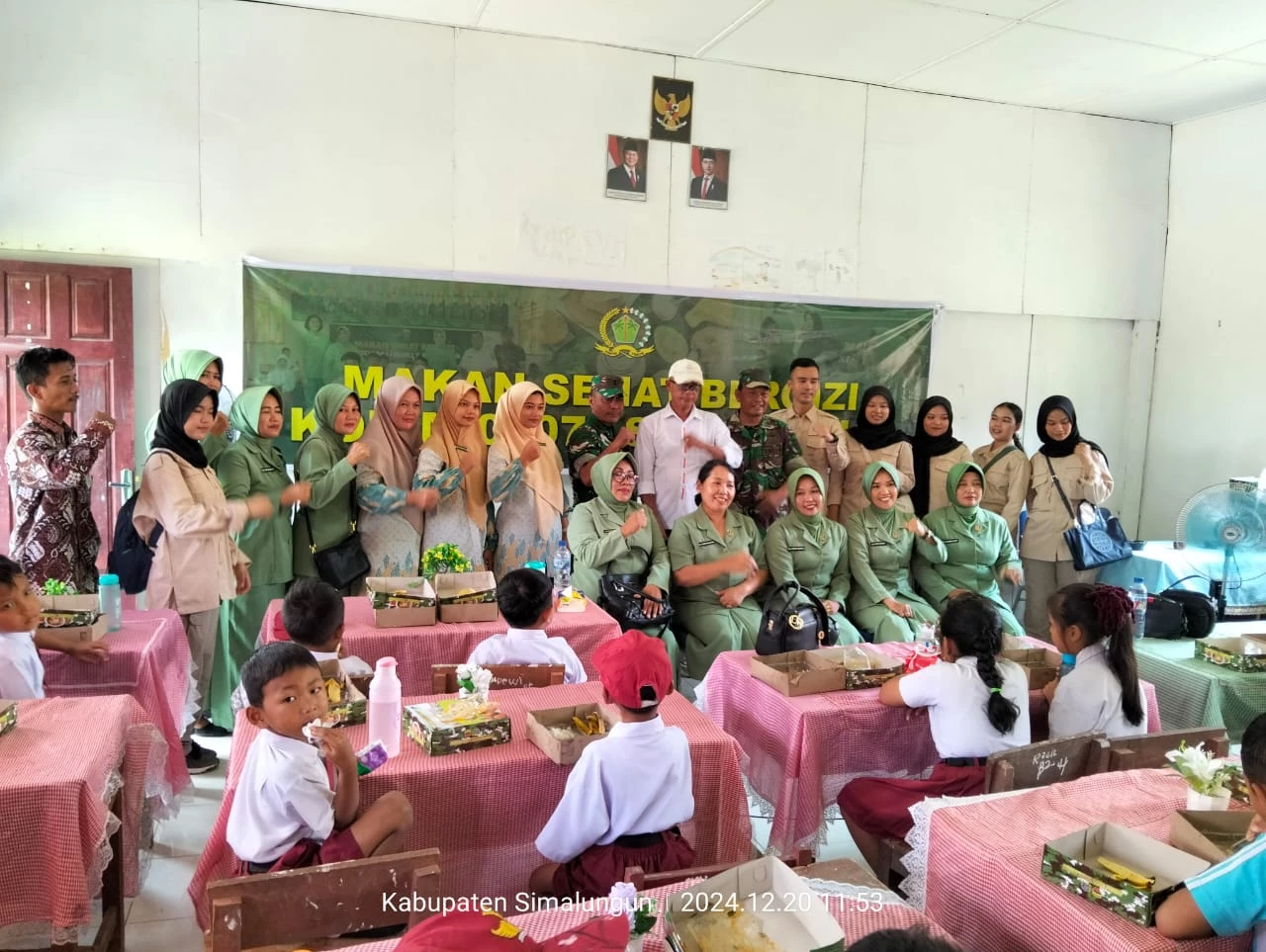 Kodim 0207/Simalungun Gelar Program Makan Sehat Bergizi di SDN 094131 dan SDN 095216 Kecamatan Dolok Batu Nanggar.