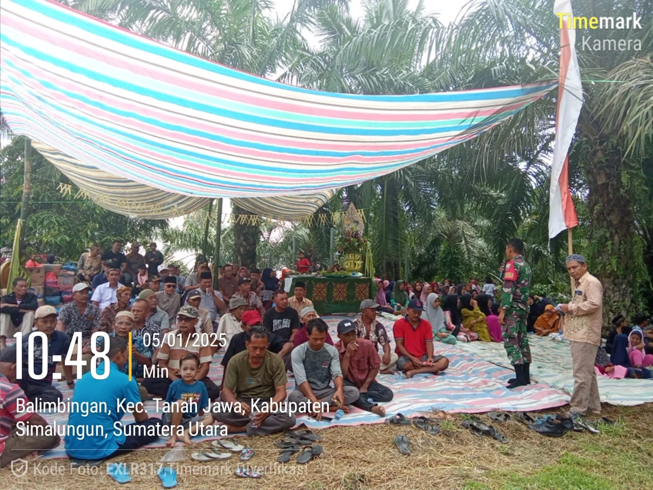 Babinsa Menghadiri Kegiatan Acara Turun Semai di Nagori Baja Dolok, Kecamatan Tanah Jawa