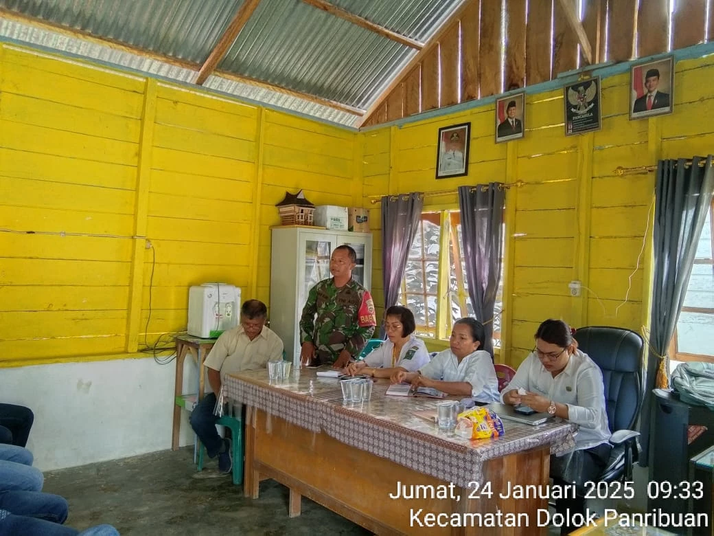 Peran Aktif Babinsa dalam Rapat Rembuk Stunting Tahun 2025 di Nagori Palianopat, Fokus pada Peningkatan Gizi Anak