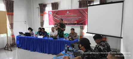 Danramil 08 / Bangun  Hadiri Rapat Pleno Terbuka Rekapitulasi Penghitungan Perolehan Suara Pilkada  Serentak Tahun 2024 Di Kecamatan Siantar