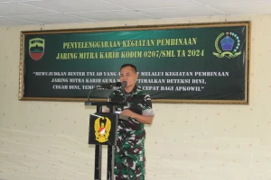 Pabung Kodim 0207/ Simalungun Hadiri Kegiatan Program Pembinaan Jaring Mitra Karib Kodim TA 2024.