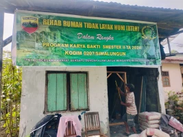 Kodim 0207/Simalungun Laksanakan Kegiatan Rehab Rumah Tidak Layak Huni