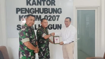 Mewakili Dandim, Kasdim 0207/Simalungun Mayor Inf Margana Menerima Kunjungan dari PT. Sabuk Hitam Nusantara