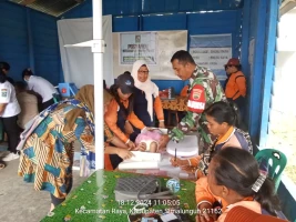 Babinsa Koramil 14/Raya Dampingi Kegiatan Posyandu - Integrasi Layanan Primer (ILP) di Kecamatan Raya