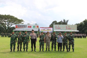 Kepala Staf Resor Militer (Kasrem) 022/Pantai Timur Letkol Inf B. Simanjuntak, Pimpin Apel Gelar Pasukan Pengamanan Natal dan Tahun Baru serta Operasi Perbantuan Kepada Polri dalam Penanganan Kejahatan Jalanan di Wilayah Kodim 0207/Sml Tahun 2024