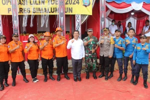 Dandim Bersama Bupati Simalungun dan Jajaran  Cek Pos Pam Nataru