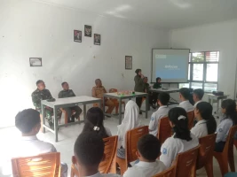 Babinsa Koramil 14/Raya Dampingi Tim Dari Korem 022/PT Gelar Sosialisasi Penerimaan Bintara PK TNI AD Keahlian Khusus Pertanian