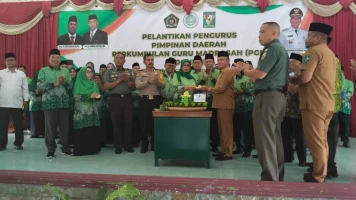 Wakili Dandim 0207/Simalungun Danramil 08/Bangun Pelantikan Pengurus Pimpinan Daerah Perkumpulan Guru Madrasah (PGM)