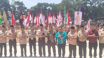 Mewakili Dandim 0207/Simalungun Danramil 06/Perdagangan Hadiri Deklarasi Anti Narkoba